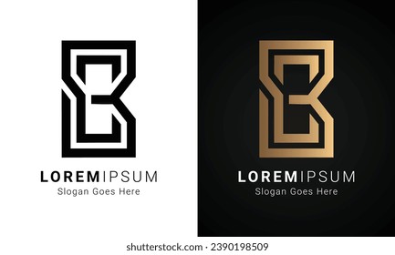 Luxury Initial B Monogram Text Letter Logo Design
