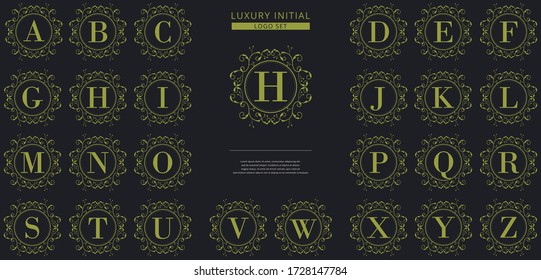 Luxury initial badge logo template