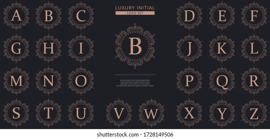 Luxury initial badge logo template