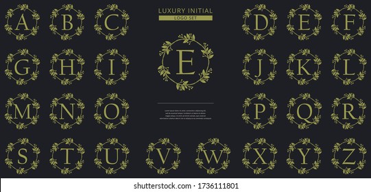 Luxury initial badge logo template