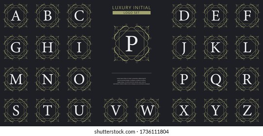Luxury initial badge logo template