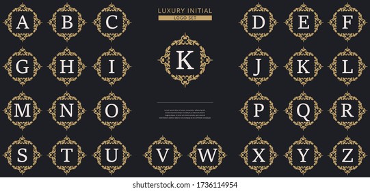 Luxury initial badge logo template