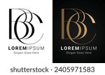 Luxury Initial BBC Monogram Text Letter Logo Design