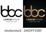 Luxury Initial BBC Monogram Text Letter Logo Design