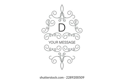 Luxury initial D logo template for restaurant, royalty, boutique, cafe, hotel, heraldic, jewelry, fashion and other vector illustrations