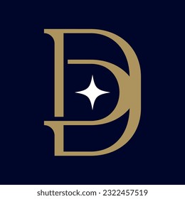 Luxury Initial DD Logo Design Template.