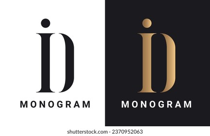 Design des Logos für den ersten Logotext von Luxury DI oder ID Monogram