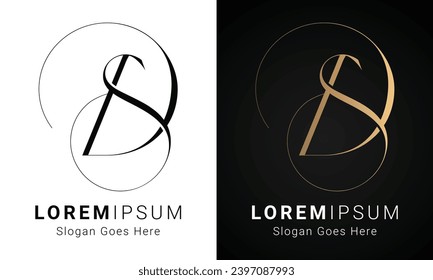 Design des Logos für Erstmalige DS- oder SD-Monogramm-Textbriefs von Luxury