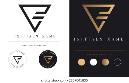 Luxury Initial E Monogram Text Letter Logo Design