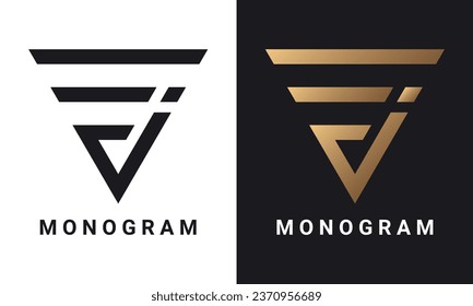 Luxury Initial EI or IE Monogram Text Letter Logo Design