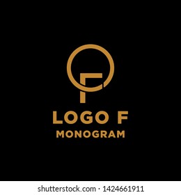 luxury initial f logo design vector icon element isolated