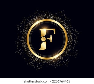 Luxury initial F Logo template in vector for Restaurant, Royalty, Boutique, Cafe, Hotel, Heraldic, Jewelry, Fashion and other vector illustration