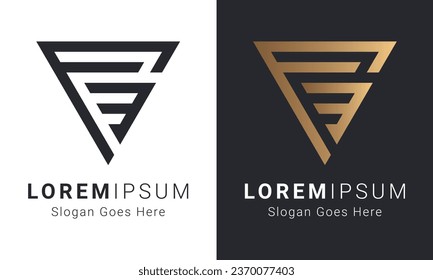 Luxury Initial FE or EF Monogram Text Letter Logo Design
