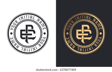 Luxury Initial FE or EF Monogram Text Letter Logo Design