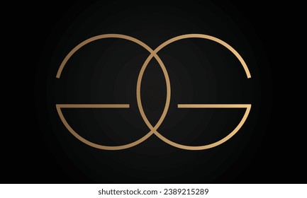 Luxury Initial GG Monogram Text Letter Logo Design