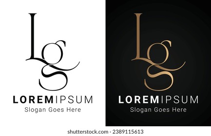 Luxury Initial GL or LG Monogram Text Letter Logo Design