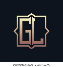 Luxo inicial GL Monograma Projeto de logotipo . Letra Elegante Emblem GL Design de logotipo para negócios e identidade corporativa