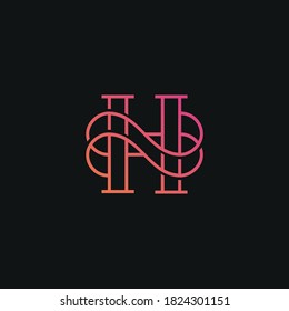 Vector de diseño inicial del logotipo H de lujo