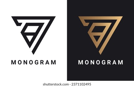 Luxury Initial JB For BJ Monogram Text Letter Logo Design