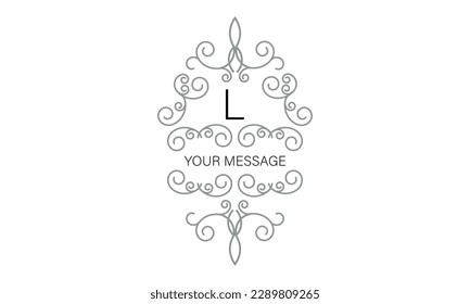Luxury initial L logo template for restaurant, royalty, boutique, cafe, hotel, heraldic, jewelry, fashion and other vector illustrations