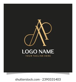 luxury initial letter AA logo design template