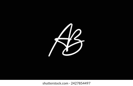 Letra inicial de lujo AB Logo Design Vector.