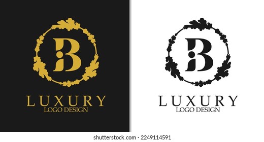 Luxury initial letter B Logo Design, Elegant modern minimal logo template, suitable for, business, wedding, boutique, company, etc
