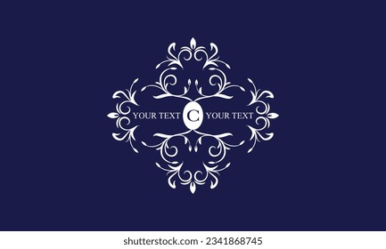 Luxury initial letter C logo concept. Monogram vector illustration