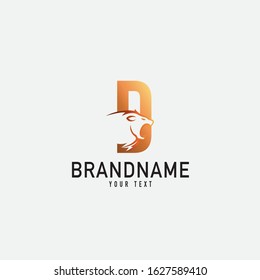 luxury initial letter D lion logo. modern icon, template design