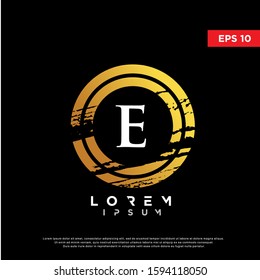 luxury initial letter e beauty logo. modern icon, template design