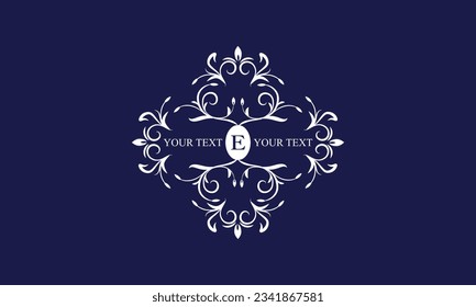 Luxury initial letter E logo concept. Monogram vector illustration