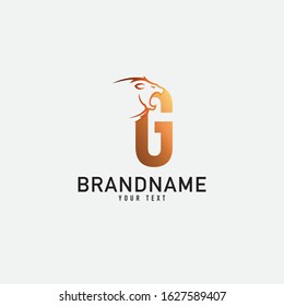 luxury initial letter G lion logo. modern icon, template design