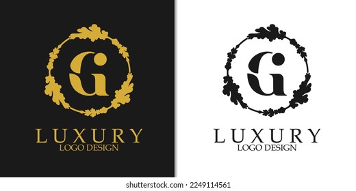 Luxus-Anfangsbuchstaben G Logo Design, Elegante moderne minimale Logo-Vorlage, geeignet für Unternehmen, Hochzeit, Boutique, Unternehmen, etc.
