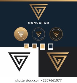 Luxury Initial Letter G Monogram Text Letter Logo Design