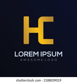Luxury Initial Letter H C logo illustration for your company
