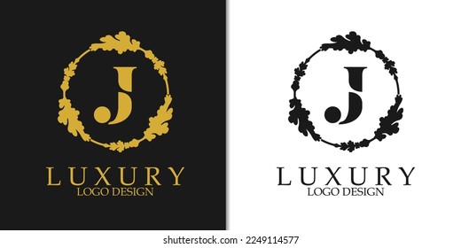 Luxury initial letter J Logo Design, Elegant modern minimal logo template, suitable for, business, wedding, boutique, company, etc
