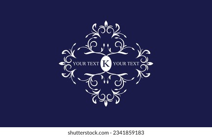 Luxury initial letter K logo concept. Monogram vector illustration