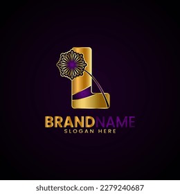 Diseño del logotipo L de la carta inicial de lujo, para empresa, boutique, negocios, moda, etc