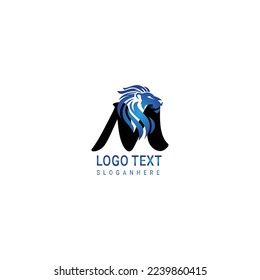 logotipo de león de la carta inicial de lujo. icono moderno, diseño de plantilla