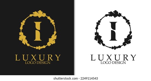 Luxury initial letter I Logo Design, Elegant modern minimal logo template, suitable for, business, wedding, boutique, company, etc
