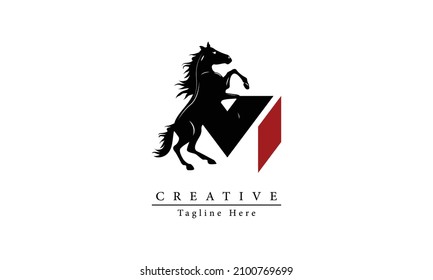 Luxury initial letter M lion logo modern icon, template design