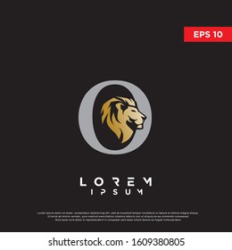 luxury initial letter o lion logo. modern icon, template design