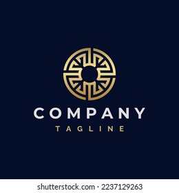 Luxury Initial Letter O Llabyrinth Logo Vector Icon Template