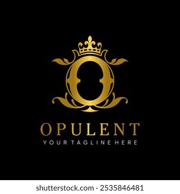 Luxury initial letter O logo design template