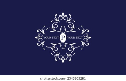Luxury initial letter P logo concept. Monogram vector illustration