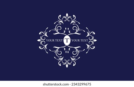 Luxury initial letter T logo concept. Monogram vector illustration