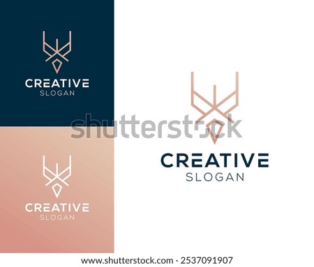 Luxury Initial letter W logo design vector illustration.