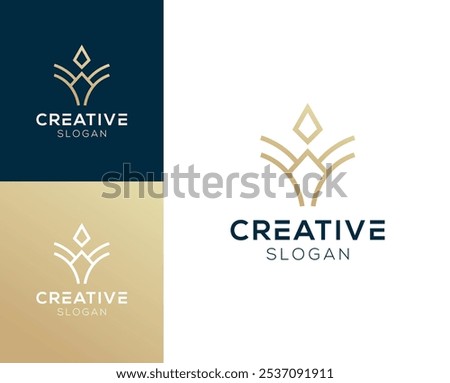 Luxury Initial letter W logo design vector illustration.