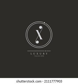 Luxury initial letter X Business Logo Design Alphabet Icon Vector Symbol. Elegant modern minimal logo template.