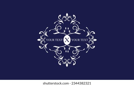Lujoso concepto de logotipo de letra inicial X. Ilustración vectorial monográfica